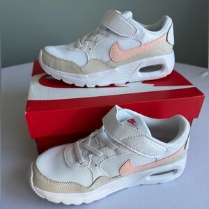 Nike Kids' White and Pink Sneakers